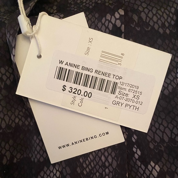 Brand new Anine Bing silk snake print blouse - size XS - Picture 4 of 16